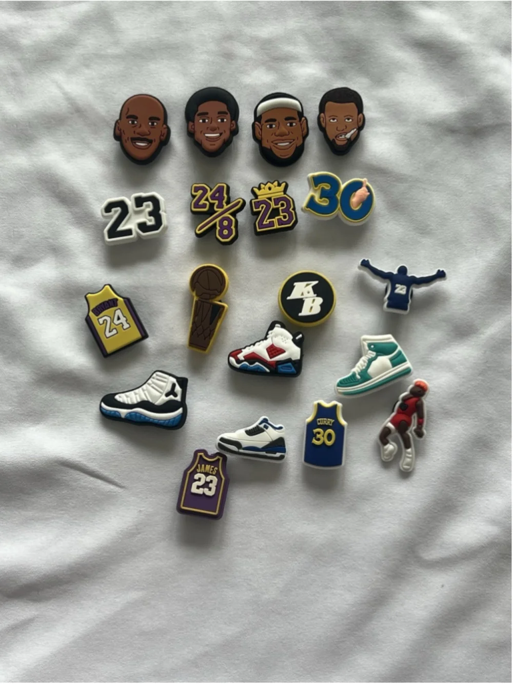 Basketball Croc Charms Lot Jordan Kobe LeBron Curry Sneaker Jibbitz